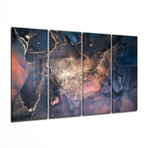 Marble 4 Pieces Mega Glass Wall Art (59"x36") | Insigne Art Design.